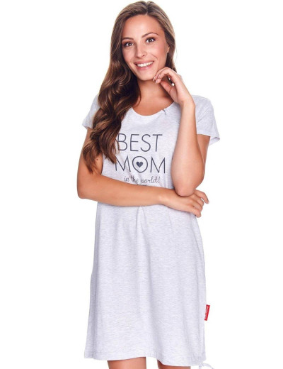 Хлопковая сорочка с коротким рукавом Doctor Nap TCB.9081 GREY, Цвет: серый, Размеры: S, изображение 2