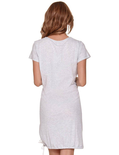 Хлопковая сорочка с коротким рукавом Doctor Nap TCB.9081 GREY, Цвет: серый, Размеры: S, изображение 3