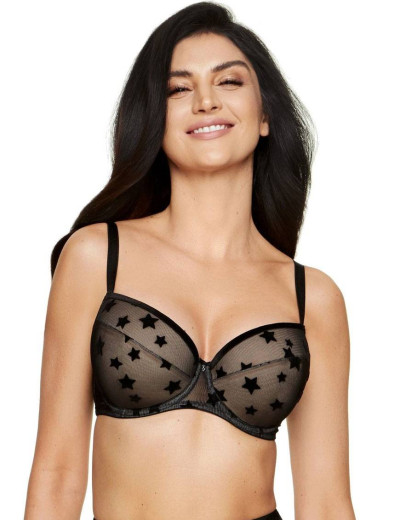 Бюстгальтер балконет Gorteks ASTRA B4 U, Цвет: черный, Размеры: 95E, изображение 4