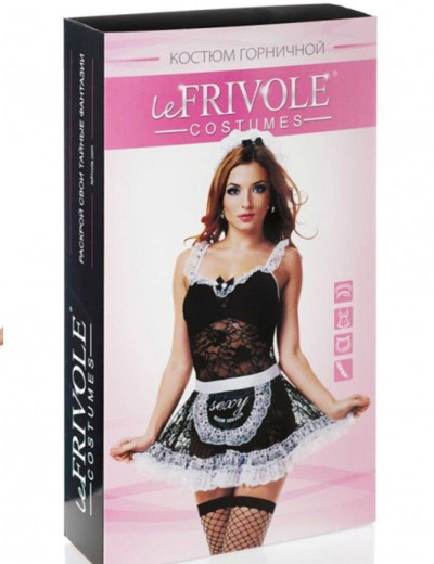 Ролевой костюм горничной Le Frivole 02794 MAID, Цвет: черный, Размеры: L/XL, изображение 3