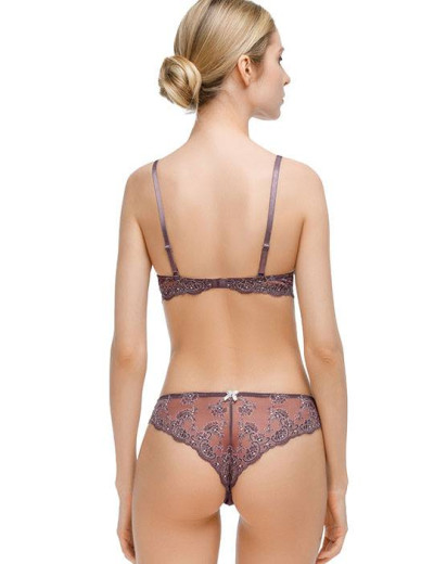 Комплект белья Mioocchi OLIVIA 775050 пуш-ап бразилиана cacao/rosa, Цвет: cacao/rosa, Размеры: 70B, изображение 2