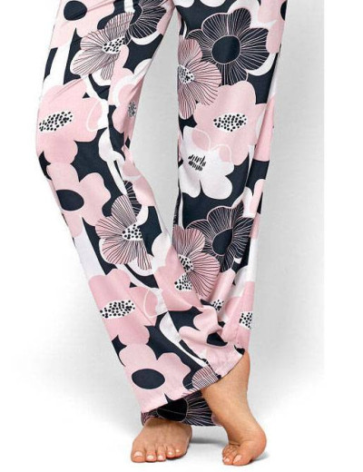 Пижама женская Nipplex BIANCA PAJAMAS из вискозы и атласа, Цвет: темно-синий, Размеры: S, изображение 4