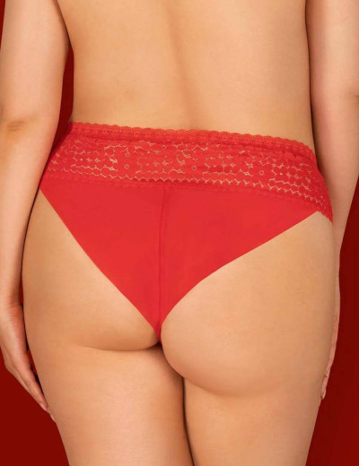 Соблазнительные трусики Obsessive BLOSSMINA PANTIES, Цвет: красный, Размеры: 4XL/5XL, изображение 2