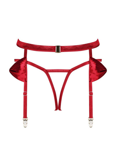 Пояс для чулок + стринги Obsessive RUBINESA GARTER BELT, Цвет: красный, Размеры: L/XL, изображение 4 Пояс для чулок + стринги Obsessive RUBINESA GARTER BELT, Цвет: красный, Размеры: L/XL, изображение 4