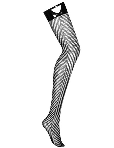 Чулки под пояс Obsessive S818 STOCKINGS, Цвет: черный, Размеры: S/M, изображение 4