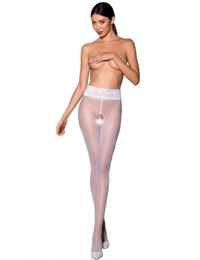 Сексуальные колготки Passion TIOPEN 008 BIANCO, Цвет: белый, Размеры: 1/2, изображение 2