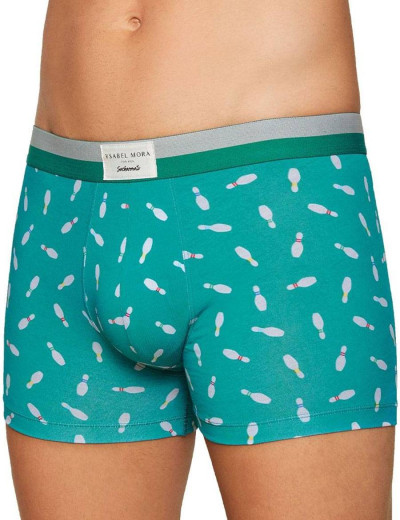 Комплект трусов боксеров Ysabel Mora 20209 (2 шт), Цвет: серый+бирюзовый, Размеры: S, изображение 2