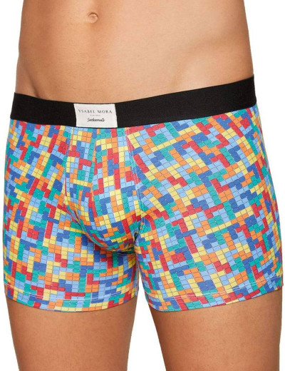 Комплект трусов боксеров Ysabel Mora 20212 (2 шт), Цвет: черный+мульти, Размеры: S, изображение 2