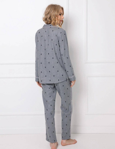 Хлопковая пижама с брюками Aruelle ELAINE, Цвет: серый, Размеры: XS, изображение 3