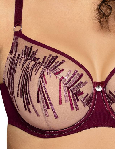 Бюстгальтер полумягкий Ava CALLA WINE 1941 PU, Цвет: бордо, Размеры: 95G, изображение 2