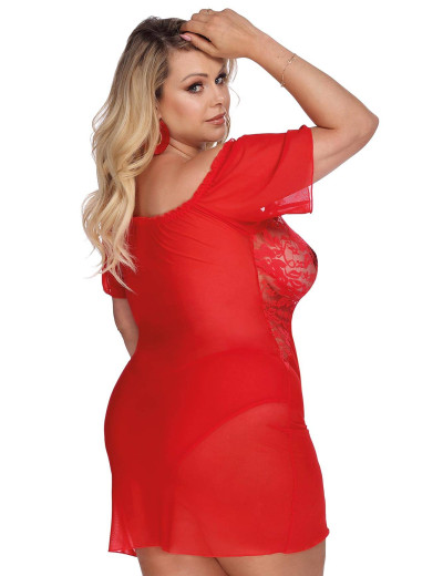 Сексуальная красная сорочка Gorgeous CAMARI, Цвет: красный, Размеры: 5XL/6XL, изображение 2