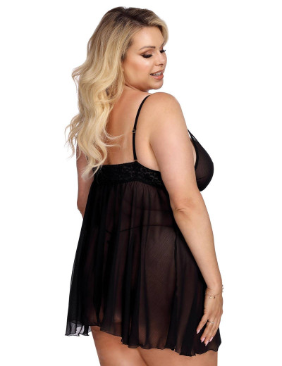 Сексуальная черная сорочка Gorgeous JASSLYNN, Цвет: черный, Размеры: 5XL/6XL, изображение 2