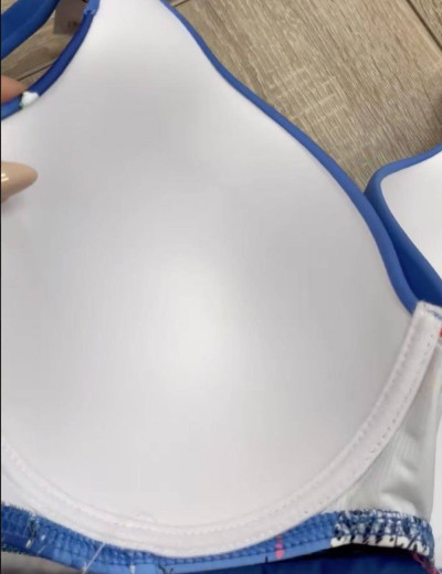 Раздельный купальник с уплотненной чашкой Lorin L2407/2 BIG, Цвет: флора, Размеры: 80E, изображение 4