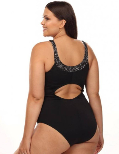 Черный совместный купальник Lorin L4442/2 BIG, Цвет: черный, Размеры: XL, изображение 2