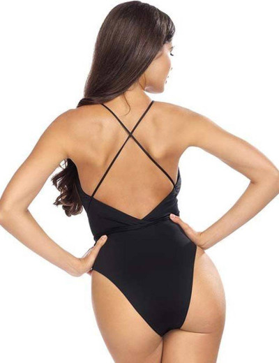 Совместный черный купальник Lorin L4461/2, Цвет: черный, Размеры: S, изображение 2