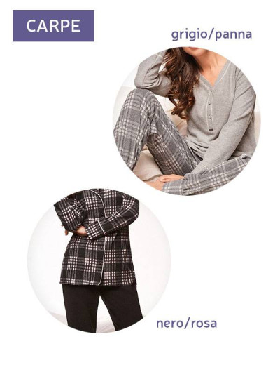 Трикотажная пижама Lormar CARPE 650925, Цвета: nero/rosa, Размеры: S, изображение 2