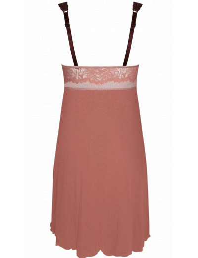 Трикотажная сорочка с кружевным лифом Nipplex ZOE, Цвет: пудра, Размеры: S, изображение 3