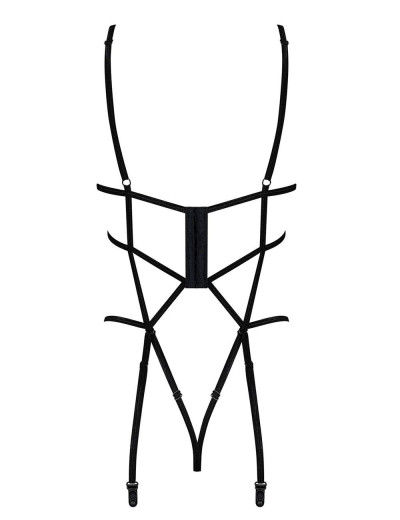 Откровенное боди Obsessive BADOSSA TEDDY, Цвет: черный, Размеры: L/XL, изображение 4