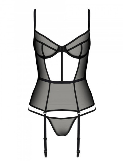 Корсет с трусиками Passion VARELLA CORSET, Цвет: черный, Размеры: 2XL/3XL, изображение 3