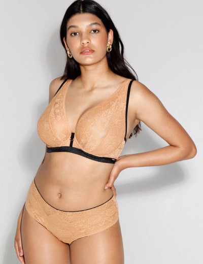 Мягкий бюстгальтер бралетт Alles FAVO M BRALETTE, Цвет: золотой, Размеры: 70D, изображение 4