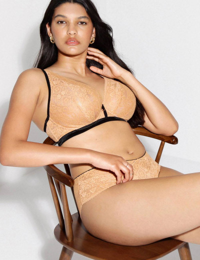 Мягкий бюстгальтер бралетт Alles FAVO M BRALETTE, Цвет: золотой, Размеры: 70D, изображение 5