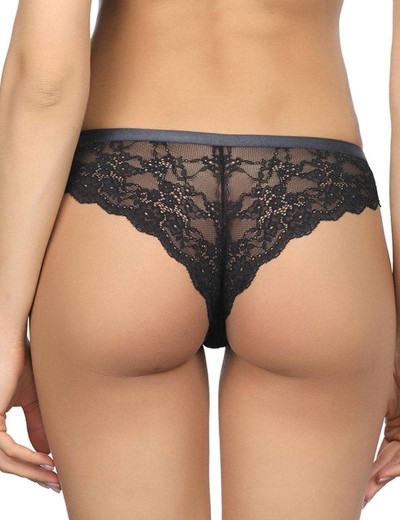 Кружевные трусы бразилиана Amelie POLINA 2008-3 черный, Цвет: черный, Размеры: M, изображение 2