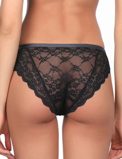 Кружевные трусы слипы Amelie POLINA 2009-2 черный, Цвет: черный, Размеры: M, изображение 2