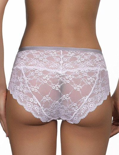 Кружевные высокие трусы слипы Amelie POLINA 2010-2 белый, Цвет: белый, Размеры: XL, изображение 2
