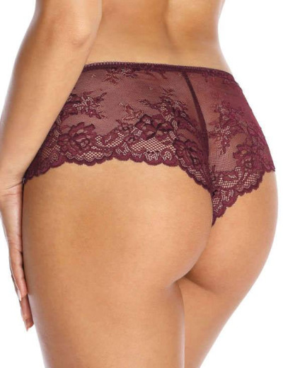 Кружевные трусики шорты MAT CORA BORDO F-3344-54, Цвет: бордовый, Размеры: L, изображение 2