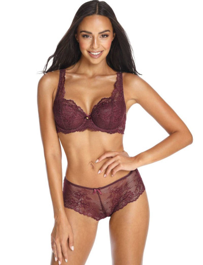 Кружевной бюстгальтер балконет MAT CORA BORDO M-3344-22, Цвет: бордовый, Размеры: 70C, изображение 4