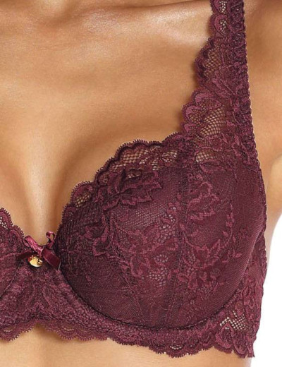 Кружевной бюстгальтер балконет MAT CORA BORDO M-3344-22, Цвет: бордовый, Размеры: 70C, изображение 2