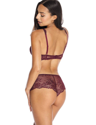 Кружевные трусики шорты MAT CORA BORDO F-3344-54, Цвет: бордовый, Размеры: L, изображение 4