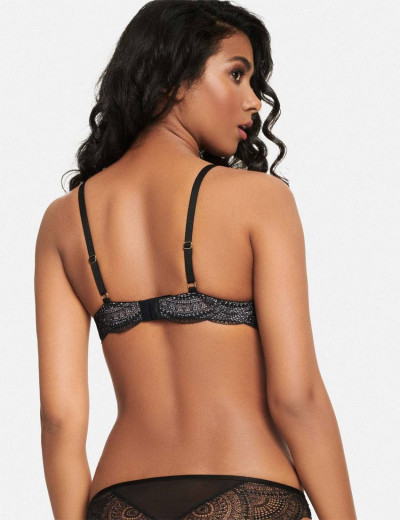 Бюстгальтер пуш-ап Esotiq AZTEC 39116 черный+телесный, Цвет: черный+телесный, Размеры: 70D, изображение 3