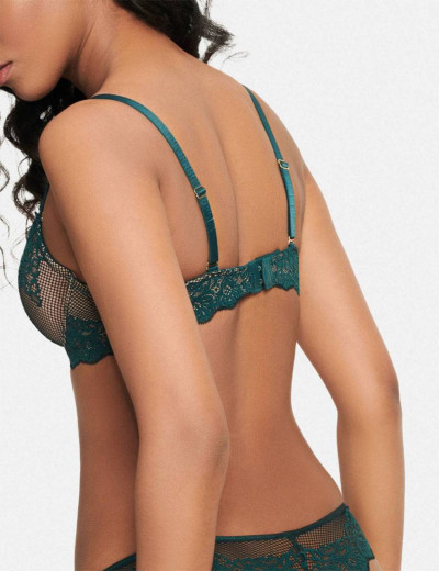 Бюстгальтер балконет пуш-ап Esotiq DARLING 39180 зеленый+бежевый, Цвет: зеленый+бежевый, Размеры: 85C, изображение 2