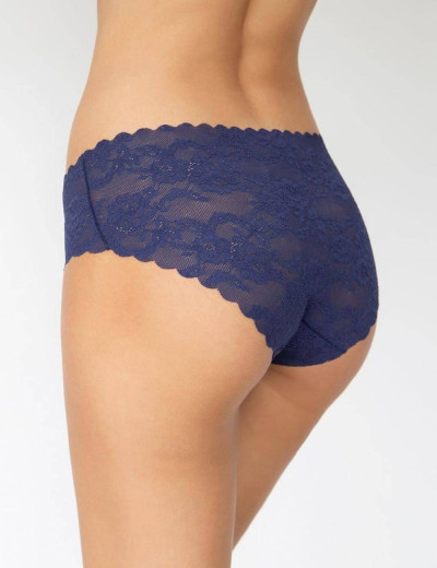 Кружевные бесшовные трусы слипы Julimex BELLIE GRANATOWE, Цвет: темно-синий, Размеры: S, изображение 2