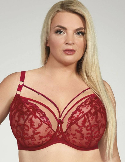 Бюстгальтер мягкий Kris Line CLARISA soft со стрэпами, Цвет: красный, Размеры: 70GG, изображение 3