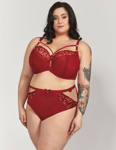 Трусы слипы высокие Kris Line CLARISA high waist, Цвет: красный, Размеры: M, изображение 4