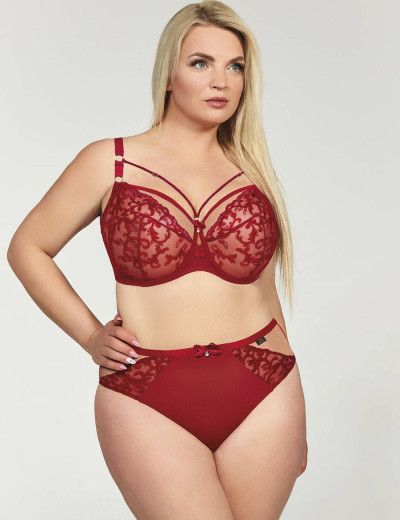 Бюстгальтер мягкий с подкроем Kris Line CLARISA soft full cup со стрэпами, Цвет: красный, Размеры: 75I, изображение 5