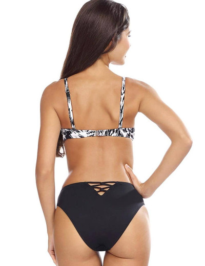 Раздельный черно-белый купальник Lorin L2461/2, Цвет: черно-белый, Размеры: 80F, изображение 2