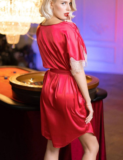 Туника атласная Mia-Amore RUBY 7174, Цвет: красный, Размеры: S/M, изображение 2