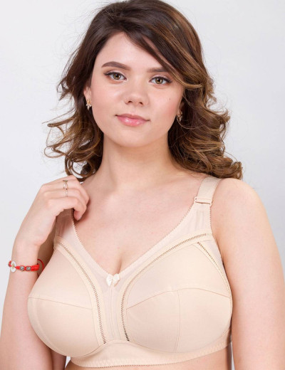 Бюстгальтер мягкий без косточек Misstyle 4122 / 122 бежевый, Цвет: бежевый, Размеры: 110F, изображение 5