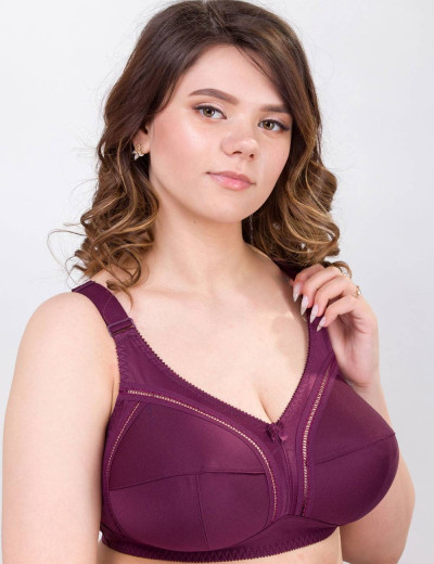 Бюстгальтер мягкий без косточек Misstyle 4122 / 122 темный виноград, Цвет: темный виноград, Размеры: 90I, изображение 6