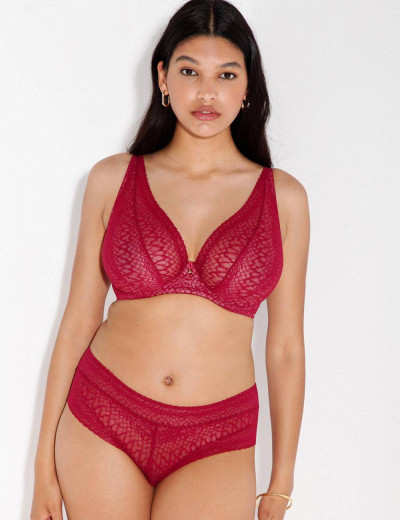 Мягкий бюстгальтер бралетт Alles CHIANTI M BRALETTE, Цвет: малиновый, Размеры: 70C, изображение 4