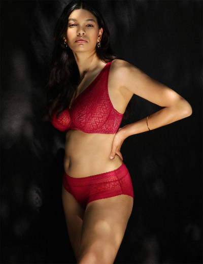 Мягкий бюстгальтер бралетт Alles CHIANTI M BRALETTE, Цвет: малиновый, Размеры: 70C, изображение 6