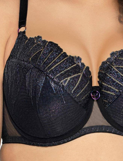 Бюстгальтер балконет Ava GLAM ROCK 1952 U, Цвет: черный, Размеры: 105C, изображение 3