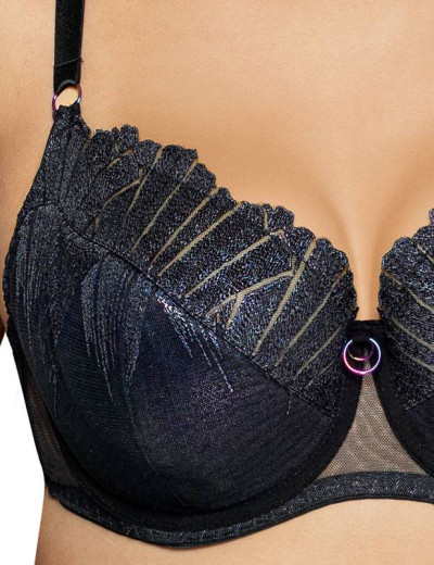 Бюстгальтер полумягкий Ava GLAM ROCK 1950 PU, Цвет: черный, Размеры: 90B, изображение 2