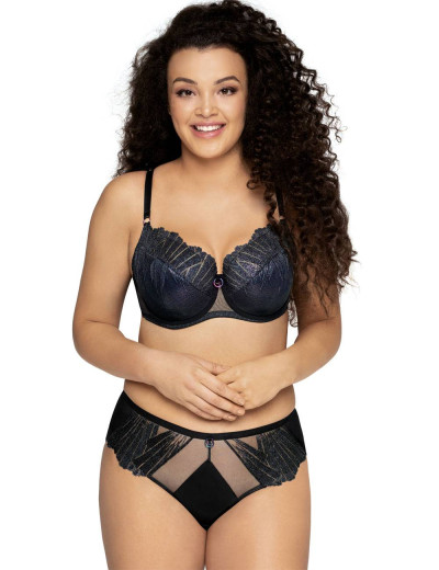 Бюстгальтер полумягкий Ava GLAM ROCK 1950 PU, Цвет: черный, Размеры: 90B, изображение 4