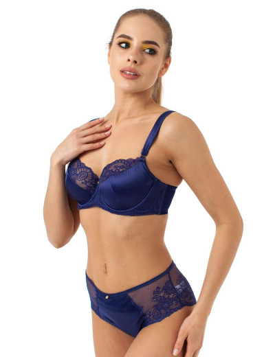 Бюстгальтер полумягкий Coquette Revue OPIUM 85100-02, Цвет: синий, Размеры: 80B, изображение 4