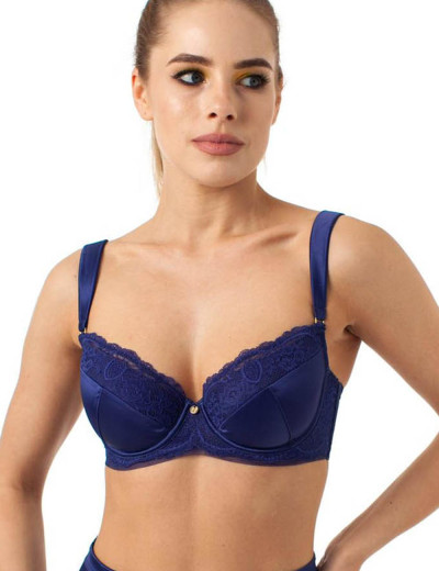 Бюстгальтер балконет Coquette Revue OPIUM 89100-02, Цвет: синий, Размеры: 75C, изображение 3