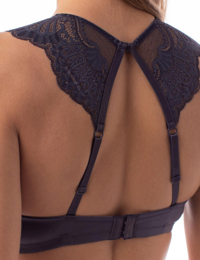 Кружевной бюстгальтер холтер Coquette Revue PROVOCATEUR 90094-09, Цвет: графит, Размеры: 70B, изображение 2